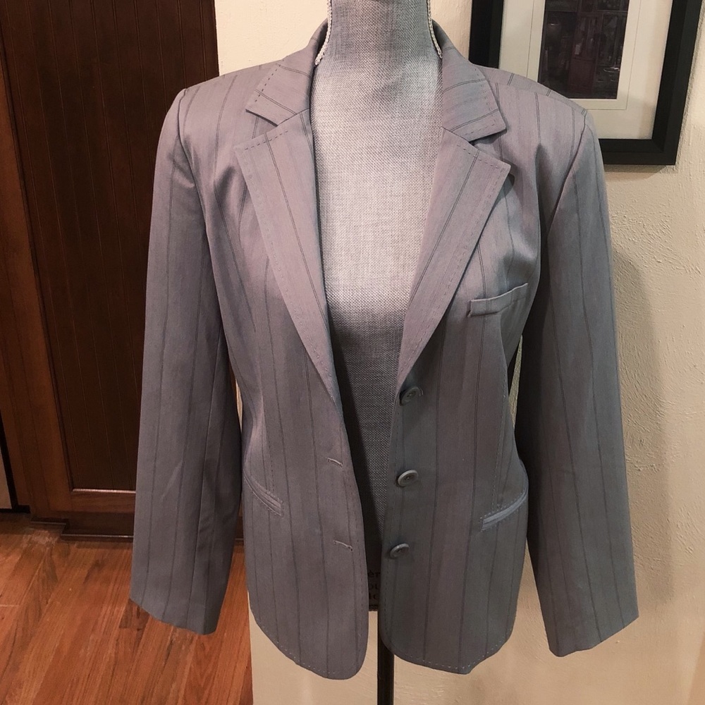 NWOT Gray Pinstriped Blazer
